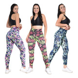 Kit 3 Calça Leg Feminina Fitness Academia Ginastica No Full