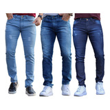Kit 3 Calças Jeans Masculina Skinny Lycra Direto Da Fabrica