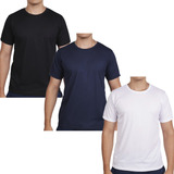 Kit 3 Camisas Dry Fit Lisas Musculação Cross Fit Academia