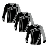 Kit 3 Camisas Motocross Trilha Velocross Enduro Mtb Downhill