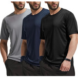 Kit 3 Camisetas Básicas Masculina Dry Fit Lisa Tradicional