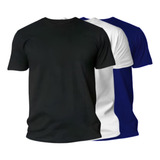 Kit 3 Camisetas Plus Size 100% Algodão