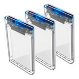 Kit 3 Case De Gaveta Usb 3.0 Hd 2.5 Sata Externo Slim Xbox
