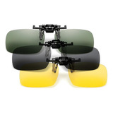 Kit 3 Clip On Polarizado Uv400 P/ Óculos De Grau - 3 Cores