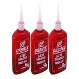 Kit 3 Cola Trava Rosca Parafuso Prisioneiro Vermelho 50gg