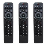 Kit 3 Controle Compatível Com Tv Philips 42pfl7404d/78