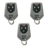Kit 3 Controle Remoto Portão Alarme 3 Botões Cinza Seg Fks