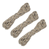 Kit 3 Cordas 5 Metros Paracord 4mm 150kg Poliéster Total 15m Cor Bege Camuflado
