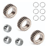 Kit 3 Engrenagem Com Rolamento E Trava Cubo Roda Jcb 4cx