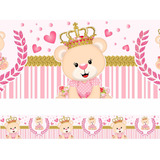 Kit 3 Faixas Decorativas Adesivo Infantil Ursinha Princesa