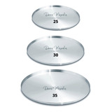 Kit 3 Forma Assadeira Pizza Redonda 25-30-35 Cm Alumínio B88