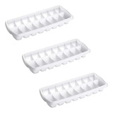 Kit 3 Formas De Gelo 16 Cubos Grandes Resistente Durável
