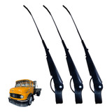Kit 3 Haste Braço Limpador Caminhao Mercedes Cabine Alta