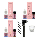 Kit 3 Henna Sourcil Profissional Vegana + Mixer + Dappen