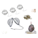 Kit 3 Infusores De Chá Inox Coador Peneira Ervas Qualidade