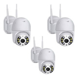 Kit 3 Ip Camera De Segurança A8 Ip Smart À Prova D'água Zoom