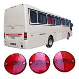 Kit 3 Lanterna Led Freio Auxiliar Ônibus Busscar Elbuss 99
