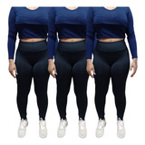 Kit 3 Legging Térmica Flanelada Quentinha Peluciada Inverno