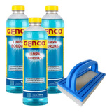 Kit 3 Limpa Bordas 1 Litro + Esponja Limpa Borda Par Piscina
