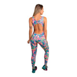 Kit 3 Macacão Fitness Feminino Suplex Academia Legging Longo
