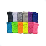 Kit 3 Meias Polaina Aeróbicas Coloridas Academia Inverno 3/4