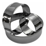 Kit 3 Modelador De Massa, Bolo, Biscoito 20x5 25x5 30x5 Inox