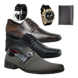 Kit 3 Pares De Sapato Social Masculino Uniforme Atacado Leve