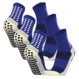 Kit 3 Pares Meia Antiderrapante Futebol Esportiva Meião Pro