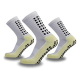 Kit 3 Pares Meia Antiderrapante Futebol Esportiva Treino