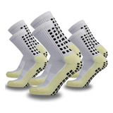 Kit 3 Pares Meia Antiderrapante Futebol Treino Esportiva