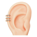 Kit 3 Piercings Mini Argola Australianos Folheados Zircônia