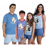 Kit 3 Pijama Familia Personagem - Pai,mãe & Filha Ou Filho