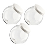 Kit 3 Pote Baleiro Grande 3 Lt Tampa Porta Mantimentos Cores