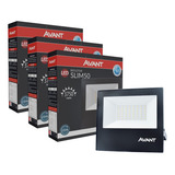 Kit 3 Refletor Holofote Led 50w Luz Branca 6500k Ip65 Avant Cor Da Carcaça Preto Cor Da Luz Branco-frio 110v/220v