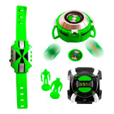 Kit 3 Relógio Ben 10 Omnitrix Lançador De Discos E Projetor