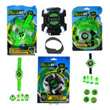 Kit 3 Relógios Ben10 Ominitrix Lançador Disco Luz E Som 