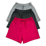 Kit 3 Shorts Bermudas Feminino Infantil Juvenil