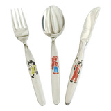 Kit 3 Talheres Infantil Em Aço Inox Nobre - Meridional