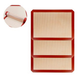 Kit 3 Tapetes P/ Forno Silicone Culinário Antiaderente 40x30