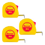 Kit 3 Trena De Bolso 3 Metros Profissional Starrett Fita Aço