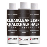 Kit 3 Unid Clean Chalk Magnésio Líquido Esporte 4climb
