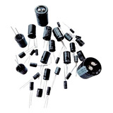 Kit 30 Capacitores Eletrolíticos 470uf / 1000uf / 2200uf