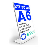 Kit 30 Unidades Display A6 Expositor Acrílico Para Mesa Pix