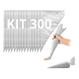 Kit 300 Mangas Sacos De Confeitar Descartável 36 X 22 Cm