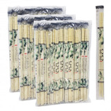 Kit 300 Pares Waribashi Palito Hashi Descartável Bambú 100pa