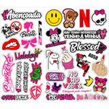 Kit 32 Adesivos De Menina Stickers Feminino Boa Resolução