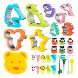Kit 32 Pcs Moldes Para Cortar Sanduíche Pão Frutas Infantil