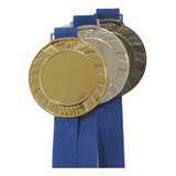 Kit 36 Medalhas Centro Liso Ouro Bronze E Prata Crespar