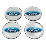 Kit 4 Adesivos Emblema Centro Roda Compatível Ford 68mm Cl5