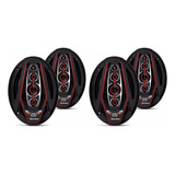 Kit 4 Alto Falante Bomber 6x9 Pol Bicho Papão 350w Rms 4ohms Led